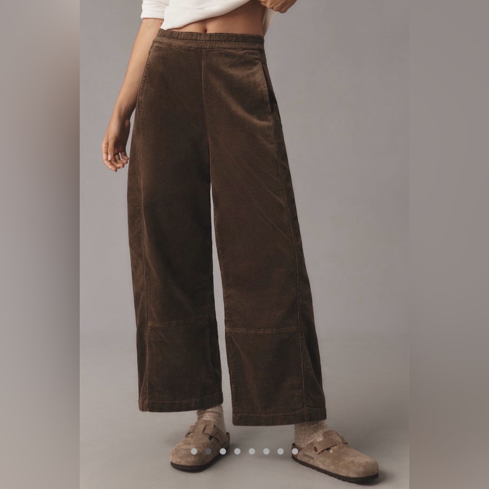 Pilcro Women's Wide Leg Corduroy Pants in Brown